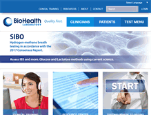 Tablet Screenshot of biohealthlab.com